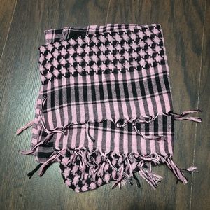 Pink and black scarf